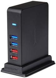 Sabrent 7 Port USB 3.0 Hub + 2 Charging Ports With 12V 4A Power Adapter Black HB-U930