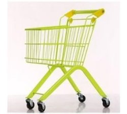 Large Kids Pretend Play Shopping Cart Trolley - Apple Green