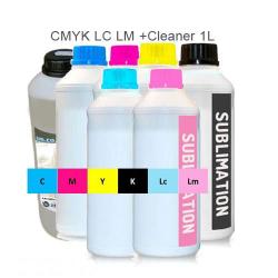 Epson Six Colour Cmyk Light Cyan Magenta Ink Six 1 Litre Ink Cleaner Bottles Combo Pack
