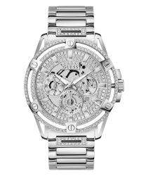 Guess King Silver Tone Multi-function Gents Watch GW0497G1