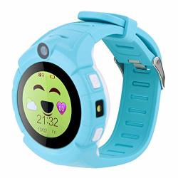 Estink- Children Smartwatch Touch Screen Kids Smartwatch Q360 Anti Lost Round Touch Screen Kids Smartwatch Supports Wifi Gps Take Photos Perfect For Children Use Blue