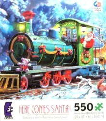 Here Comes Santa 550 Piece Puzzle Made In Usa Puzzle