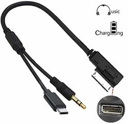 Stereo 3.5MM To Media In Ami Mdi Audio Aux Micro USB Charg Adapter Cable For Mercedes Benz To Htc One Huawei P10 Galaxy Sony