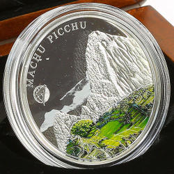Mongolia 500 Togrog Machu Picchu 7 Wonders Silver Coloured Coin 2008