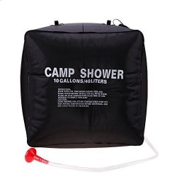 40L Foldable Water Pvc Shower Bag Outdoor Camping Hiking Solar Energy Heated Shower