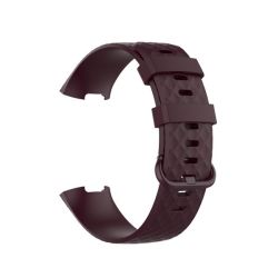 Silicone Replacement Strap For Fitbit Charge 3 4 M l -dark Purple