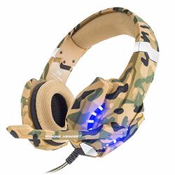 Noctic Gaming Headset For PS4 Xbox One PC Gaming Headphone With Microphone Surround Gaming Headphone With LED Light Volume Control For PC Smartphone