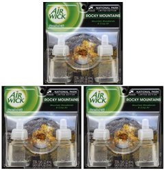 Air Wick Scented Oil Air Freshener National Park Collection. Rocky Mountains 2 Refills Woodlands And Crisp Air Pack Of 3
