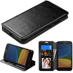 Motorola Moto E4 Case U.s. Version Moto E 4TH Generation Case Moto G5 Case Bicast Leather Folio Wallet With Card Slots And Kickstand Comes