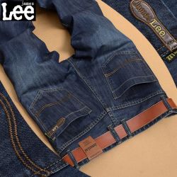 Blue Black Jeans Male 100% Cotton Men's Jeans - 33