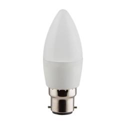 Eurolux B22 Frosted LED Candle Lightbulb - 5W Non Dimming Warm White