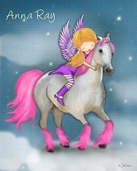 Personalized Name Optional Poster Unicorn Kids Room Decor Girls Wall Art Unframed Print Illustration 8"X10" 11"X14" 16"X20" Custom Hair And Skin Color