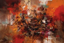 Canvas Wall Art - Dynamic And Spontaneous Paint Splashes - A1011 - 120 X 80 Cm