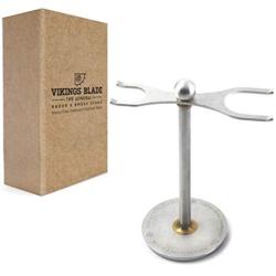 Vikings Blade The Admiral Razor And Brush Stand Extra Wide Openings Distressed Heavy Weight Steel
