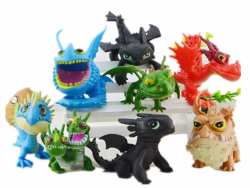 How To Train Your Dragon Set Of 8 Pvc Figures About 5 - 7cm