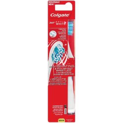Colgate 360 Optic Sonic Battery Power Toothbrush With Tongue And Cheek Cleaner Soft White 1 Count