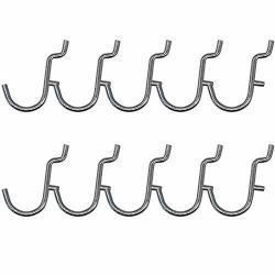 Pegboard Hook J Style NEW168 Pegs For 1 4" Holes Pegboard Tool Organizer Metal 10PCS