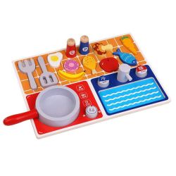 Kids Wooden Kitchen Cooking Toy Set