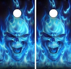 C15 Flaming Skull Cornhole Laminated Decal Wrap Set Decals Board Boards  Vinyl Sticker Stickers Bean Bag Game Wraps Vinyl Graphic Tint Image Corn  Hole Prices, Shop Deals Online