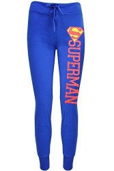 Oops Outlet Womens Ladies Batman Superman Jog Bottom Full Length Stretch Trouser Plus Size Us 12 14 Superman Jog Bottom Blue