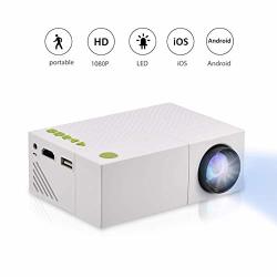 MINI Projector Portable 1080P LED Projector For Iphone Android Smartphone HDMI Devices Home Cinema Theater Great Gift Pocket Video Projector For Party Game And