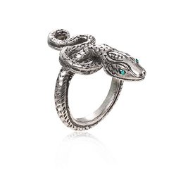 Xcoser Covetous Silver Serpent Ring Set Collection Costume Accessories For Mens Gift