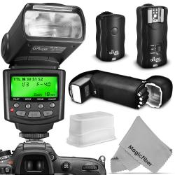 Altura Photo Professional Flash Kit For Canon Dslr With E-ttl Flash AP-C1001 Wireless Flash Trigger Set And Accessories