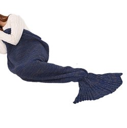 Kpblis Warm And Soft Mermaid Tail Blanket Knitted Mermaid Blanket For Kids And Adult 71-35-INCHES