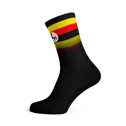 Uganda Flag Socks - Medium Black