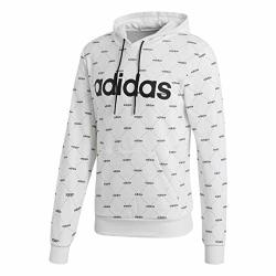 Adidas Men's Linear Graphic Hoodie White black XL