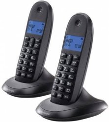 Motorola C1002 Black Duo Dect Cordless Phone