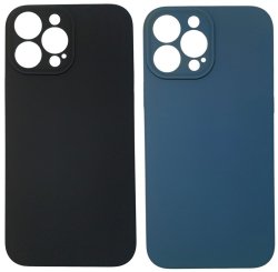 Black And Teal Liquid Silicone Case For Iphone 12 Pro