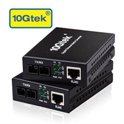 Gigabit Ethernet Media Converter 1.25GB S Single-mode Sc Fiber 1000BASE-LX To 10 100 1000BASE-TX Up To 20KM Pack Of 2
