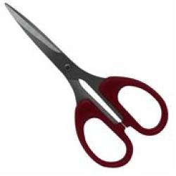 Small Scissors 140MM Red - Stainless Steel Blades Ergonomic Design Left And Right Handed Ideal For Use At Home School And Office Colour