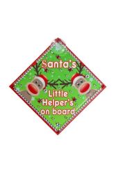 On Baby Board Sign For Xmas - Santa&apos S Little Helpers - Santa Xmas Colours - Too Cute