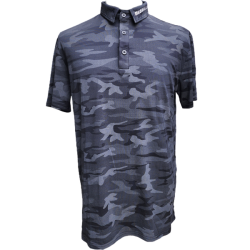 Mudball Golf - Men's Golf Shirt - Black Camouflage