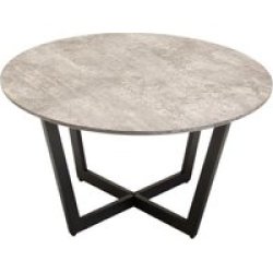 Rose 80CM Round Coffee Table Grey Concrete