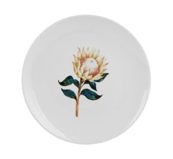 19 Cm White Protea Side Plate