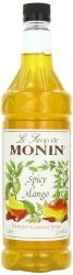 Monin Flavored Syrup Spicy Mango 33.8-OUNCE Plastic Bottles Pack Of 4