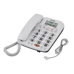 Liukouu 2-LINE Corded Phone With Speakerphone Speed Dial Corded Phone With Caller Id For Home Office