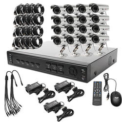 16-channel Cctv Dvr Kit With 16 Night Vision Outdoor Waterproof Cmos Cameras..