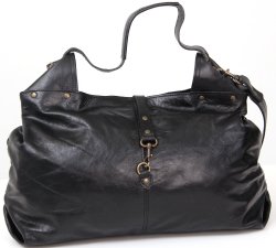 King Kong Leather Soft Leather Tote Bag in Black