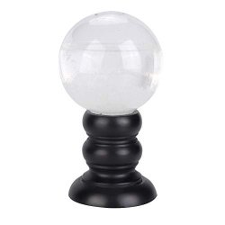 Pokerty Home Weather Station Crystal Ball Shape Weather Forecast Glass Bottle Weather Predicting Barometers Housewarming Decorations