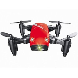 Gbell Hot MINI S9HW Altitude Hold 0.3MP HD Camera 6-AXIS Foldable Wifi Rc Quadcopter Pocket Drone Rc Drone Rc Aircraft Gift For Kids&adults Red
