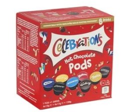 Caffeluxe Mars Celebrations Hot Chocolate 8 Capsules Single Serve Dolce Gusto Compatible