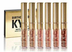 Kylie Jenner Cosmetics Liquid Lipstick Lip Gloss Birthday Edition Gift Set 6 Colors