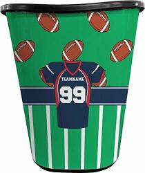 Rnk Shops Football Jersey Waste Basket - Single Sided Black Personalized