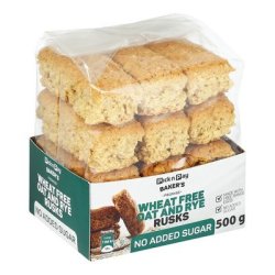 Wheat Free Oat & Rye Rusks With No Added Sugar 500G