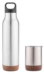 Almelo - Hans Larsen Insulated Flask & Tumbler Set - Silver
