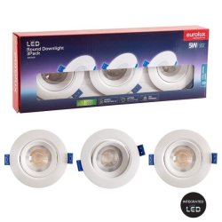Eurolux D light Round LED 5W 4000K Non Dimmable 3 Pack